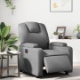 Sillón reclinable eléctrico de cuero sintético gris en Sillones | Comprar online en Foru.es