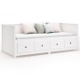 Sofá cama madera maciza de pino blanco 90x190 cm de , Camas y somieres - Ref: Foro24-820912, Precio: 418,50 €, Descuento: %