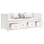 Sofá cama madera maciza de pino blanco 90x190 cm de , Camas y somieres - Ref: Foro24-820912, Precio: 418,50 €, Descuento: %