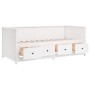 Sofá cama madera maciza de pino blanco 90x190 cm de , Camas y somieres - Ref: Foro24-820912, Precio: 418,50 €, Descuento: %