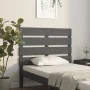 Bettkopfteil aus massivem grauem Kiefernholz, 100 x 3 x 80 cm von , Kopf- und Fußteile - Ref: Foro24-821334, Preis: 41,87 €, ...