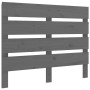 Cabecero de cama madera maciza de pino gris 100x3x80 cm de , Cabeceros y pies de cama - Ref: Foro24-821334, Precio: 42,35 €, ...
