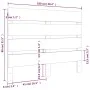Bettkopfteil aus massivem grauem Kiefernholz, 100 x 3 x 80 cm von , Kopf- und Fußteile - Ref: Foro24-821334, Preis: 41,87 €, ...