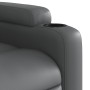Sillón reclinable eléctrico de cuero sintético gris en Sillones | Comprar online en Foru.es