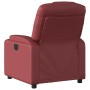 Sillón reclinable eléctrico de cuero sintético rojo tinto en Sillones | Comprar online en Foru.es