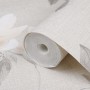 Papel pintado 3D no tejido estampado de flores gris 10x0,53 m de , Papel pintado - Ref: Foro24-353411, Precio: 21,59 €, Descu...
