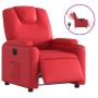 Sillón reclinable eléctrico de cuero sintético rojo en Sillones | Comprar online en Foru.es