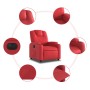 Sillón reclinable eléctrico de cuero sintético rojo en Sillones | Comprar online en Foru.es
