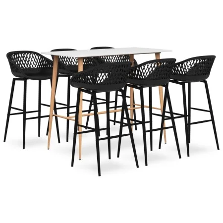 Set de bar de 7 piezas blanco y negro de , muebles para cocinas y comedores - Ref: Foro24-3057445, Precio: 567,93 €, Descuent...