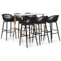 Set de bar de 7 piezas blanco y negro de , muebles para cocinas y comedores - Ref: Foro24-3057445, Precio: 567,93 €, Descuent...