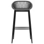Mesa alta y taburetes de bar 7 piezas blanco y gris de , muebles para cocinas y comedores - Ref: Foro24-3057447, Precio: 545,...
