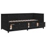 Sofá cama madera maciza de pino negro 75x190 cm de , Camas y somieres - Ref: Foro24-820920, Precio: 247,72 €, Descuento: %