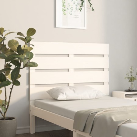 Cabecero de cama madera maciza de pino blanco 100x3x80 cm de , Cabeceros y pies de cama - Ref: Foro24-821333, Precio: 44,87 €...