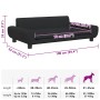 Cama para perros de terciopelo negra 100x54x33 cm en Camas para perros | Comprar online en Foru.es