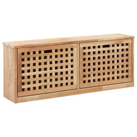 Banco zapatero de madera maciza de nogal 94x20x38 cm de , Zapateros y organizadores de calzado - Ref: Foro24-247599, Precio: ...