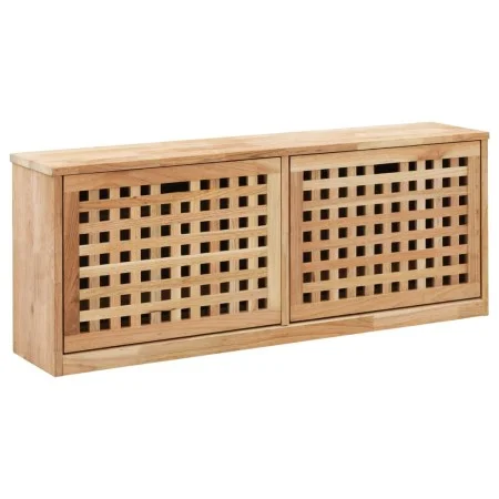Banco zapatero de madera maciza de nogal 94x20x38 cm de , Zapateros y organizadores de calzado - Ref: Foro24-247599, Precio: ...