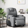 Sillón de masaje reclinable eléctrico cuero sintético gris en Sillones | Comprar online en Foru.es
