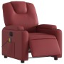 Sillón de masaje reclinable de cuero artificial rojo tinto en Sillones | Comprar online en Foru.es