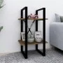 Estantería 2 niveles madera marrón roble 40x30x70 cm de , Librerías y estanterías - Ref: Foro24-821302, Precio: 34,01 €, Desc...