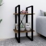 Estantería 2 niveles madera marrón roble 40x30x70 cm de , Librerías y estanterías - Ref: Foro24-821302, Precio: 34,38 €, Desc...