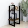 Estantería 2 niveles madera marrón roble 40x30x70 cm de , Librerías y estanterías - Ref: Foro24-821302, Precio: 34,01 €, Desc...