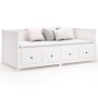 Sofá cama madera maciza de pino blanco 80x200 cm de , Camas y somieres - Ref: Foro24-820907, Precio: 328,88 €, Descuento: %