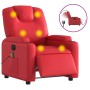 Sillón de masaje reclinable eléctrico de cuero artificial rojo en Sillones | Comprar online en Foru.es