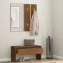 Brown oak plywood hallway furniture set by , Benches for halls and storage - Ref: Foro24-820480, Price: 82,04 €, Discount: %
