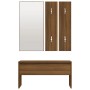Set de muebles de recibidor madera contrachapada roble marrón de , Bancos para recibidores y almacenamiento - Ref: Foro24-820...