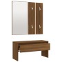 Set de muebles de recibidor madera contrachapada roble marrón de , Bancos para recibidores y almacenamiento - Ref: Foro24-820...