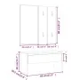Brown oak plywood hallway furniture set by , Benches for halls and storage - Ref: Foro24-820480, Price: 82,04 €, Discount: %
