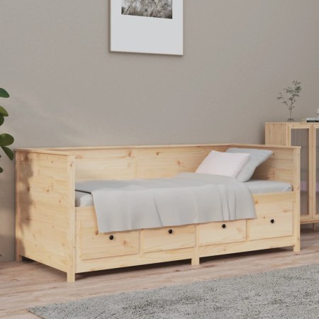 Sofá cama madera maciza de pino 90x190 cm de , Camas y somieres - Ref: Foro24-820911, Precio: 329,39 €, Descuento: %