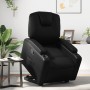 Sillón reclinable elevable cuero artificial negro en Sillones | Comprar online en Foru.es