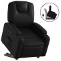 Sillón reclinable elevable cuero artificial negro en Sillones | Comprar online en Foru.es