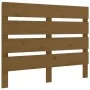 Solid honey brown pine wood headboard 100x3x80 cm by , Headboards and footboards - Ref: Foro24-821335, Price: 50,84 €, Discou...