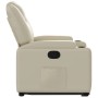 Sillón reclinable elevable cuero artificial color crema en Sillones | Comprar online en Foru.es