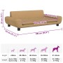 Cama para perros de terciopelo marrón 100x54x33 cm en Camas para perros | Comprar online en Foru.es