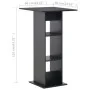 Mesa de bar color negro 60x60x110 cm de , Mesas de cocina y de comedor - Ref: Foro24-280206, Precio: 101,31 €, Descuento: %