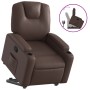 Sillón reclinable elevable cuero sintético marrón en Sillones | Comprar online en Foru.es