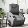 Sillón reclinable elevable cuero artificial gris en Sillones | Comprar online en Foru.es