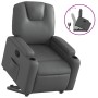 Sillón reclinable elevable cuero artificial gris en Sillones | Comprar online en Foru.es
