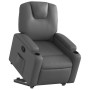 Sillón reclinable elevable cuero artificial gris en Sillones | Comprar online en Foru.es