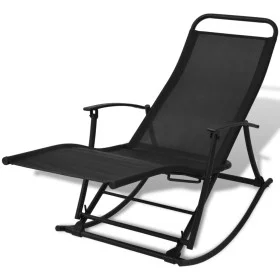 Steel and black textilene garden rocking chair by vidaXL, Garden chairs - Ref: Foro24-42158, Price: 118,45 €, Discount: %