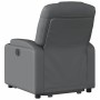 Sillón reclinable elevable cuero artificial gris en Sillones | Comprar online en Foru.es