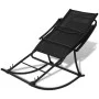 Silla mecedora de jardín acero y textilene negro de vidaXL, Sillas de jardín - Ref: Foro24-42158, Precio: 118,45 €, Descuento: %