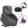 Sillón reclinable elevable cuero artificial gris en Sillones | Comprar online en Foru.es