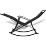 Silla mecedora de jardín acero y textilene negro de vidaXL, Sillas de jardín - Ref: Foro24-42158, Precio: 118,45 €, Descuento: %