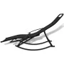 Silla mecedora de jardín acero y textilene negro de vidaXL, Sillas de jardín - Ref: Foro24-42158, Precio: 118,45 €, Descuento: %