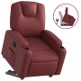 Sillón reclinable elevable cuero artificial rojo tinto en Sillones | Comprar online en Foru.es