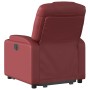 Sillón reclinable elevable cuero artificial rojo tinto en Sillones | Comprar online en Foru.es